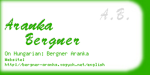 aranka bergner business card